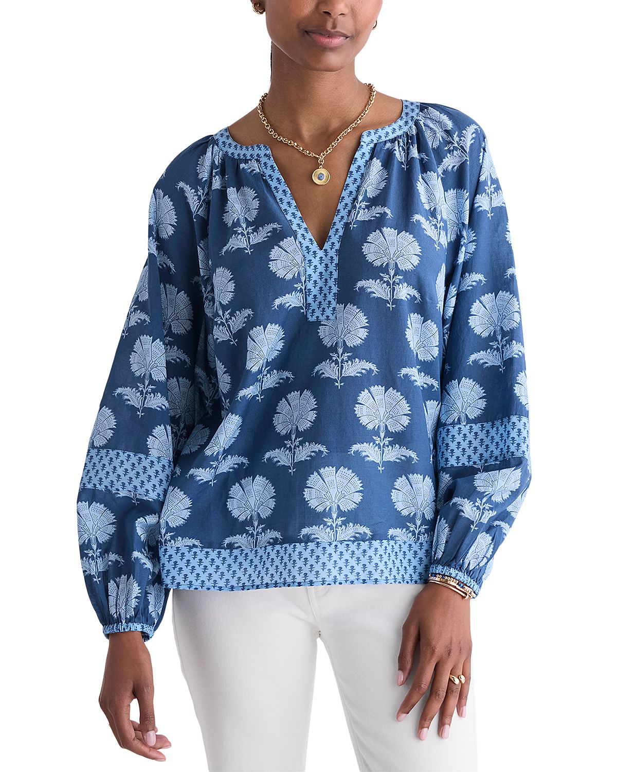 Vineyard Vines Emilia Split Neck Top