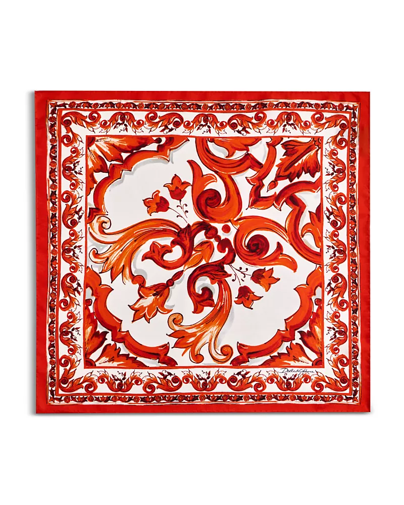 Dolce & Gabbana Baroque Print Silk Scarf