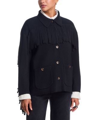 The Western Fringe Sweater Jacket