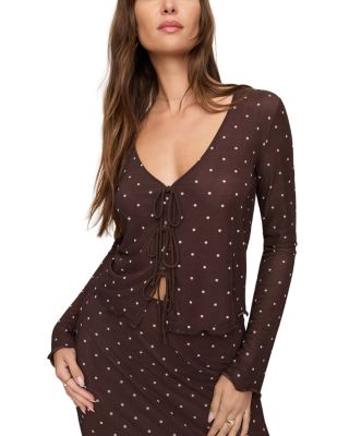 Amara Polka Dot Mesh Top