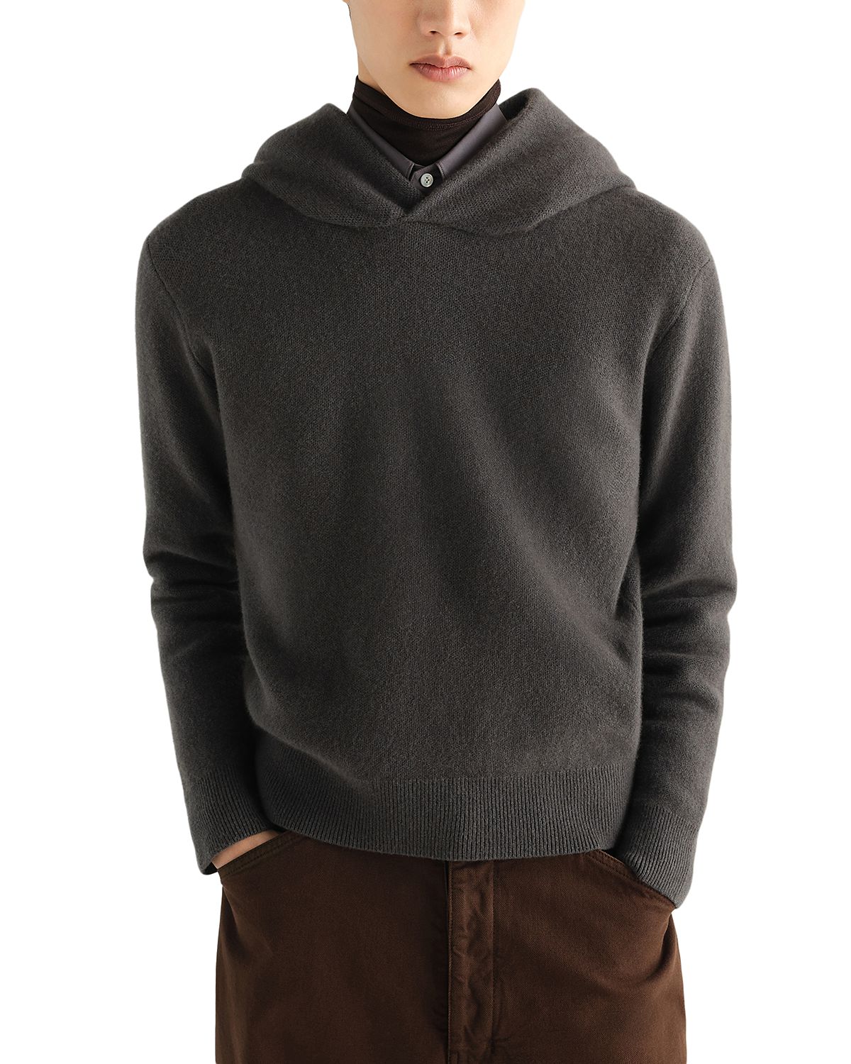 Lemaire Hooded Cashmere Blend Sweater