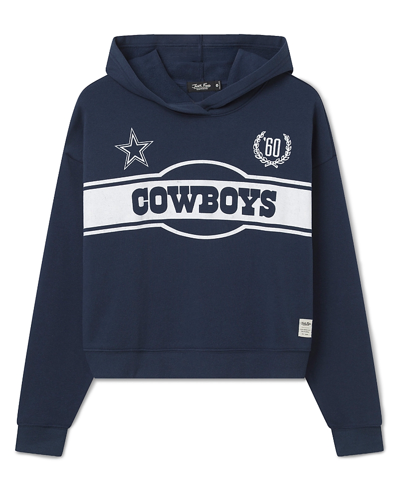 Junk Food Clothing Women's Dallas Cowboys Oversized Crop Hoodie