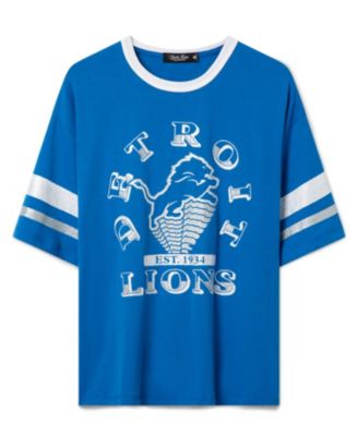  Women's NFL Detroit Lions Glitter Boxy Ringer