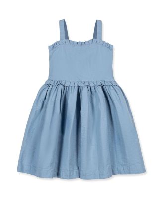  Girls' Organic Ruffle Edge Seersucker Apron Dress - Little Kid, Big Kid