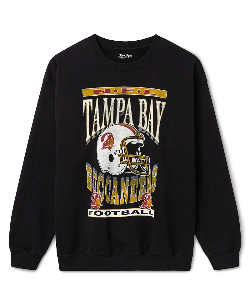 Junk Food Clothing Unisex Tampa Bay Buccaneers Helmet Crew Fleece Sweatshirt