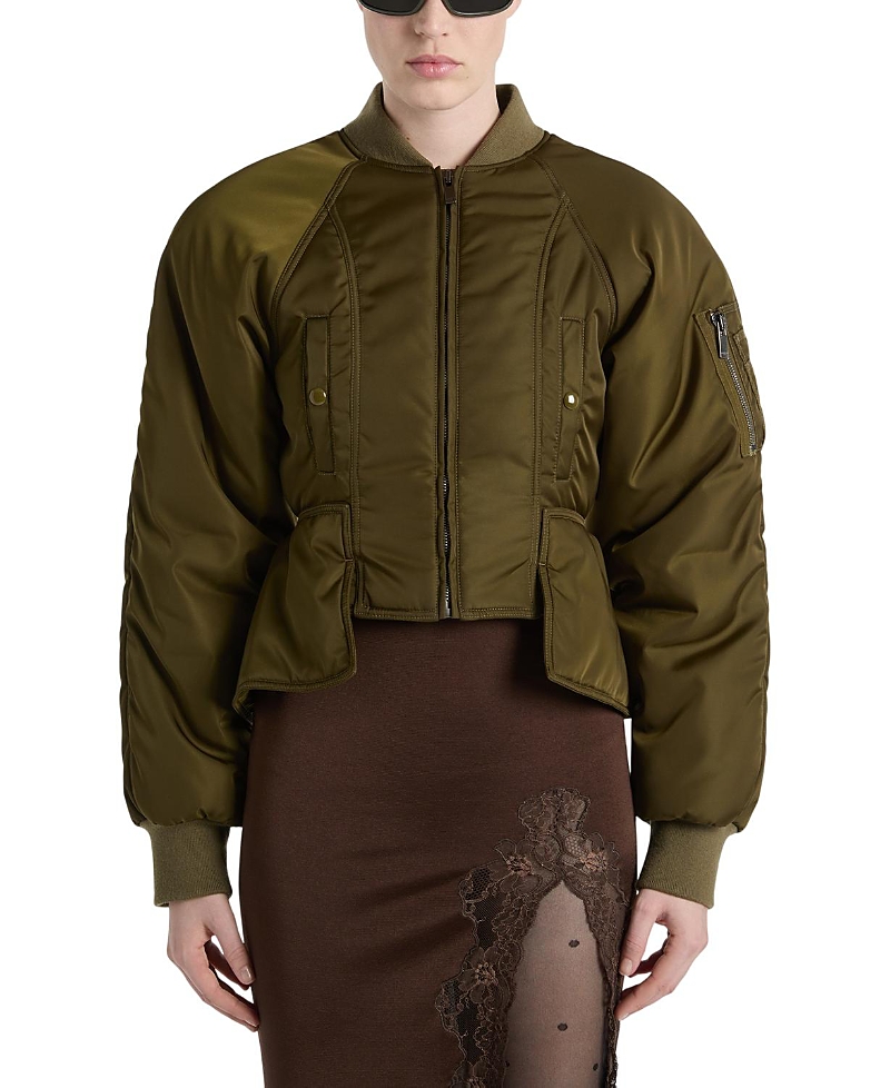 Balmain Nylon Peplum Jacket
