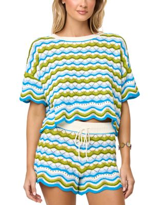 Sunchaser Scalloped Cover Up Crop Top
