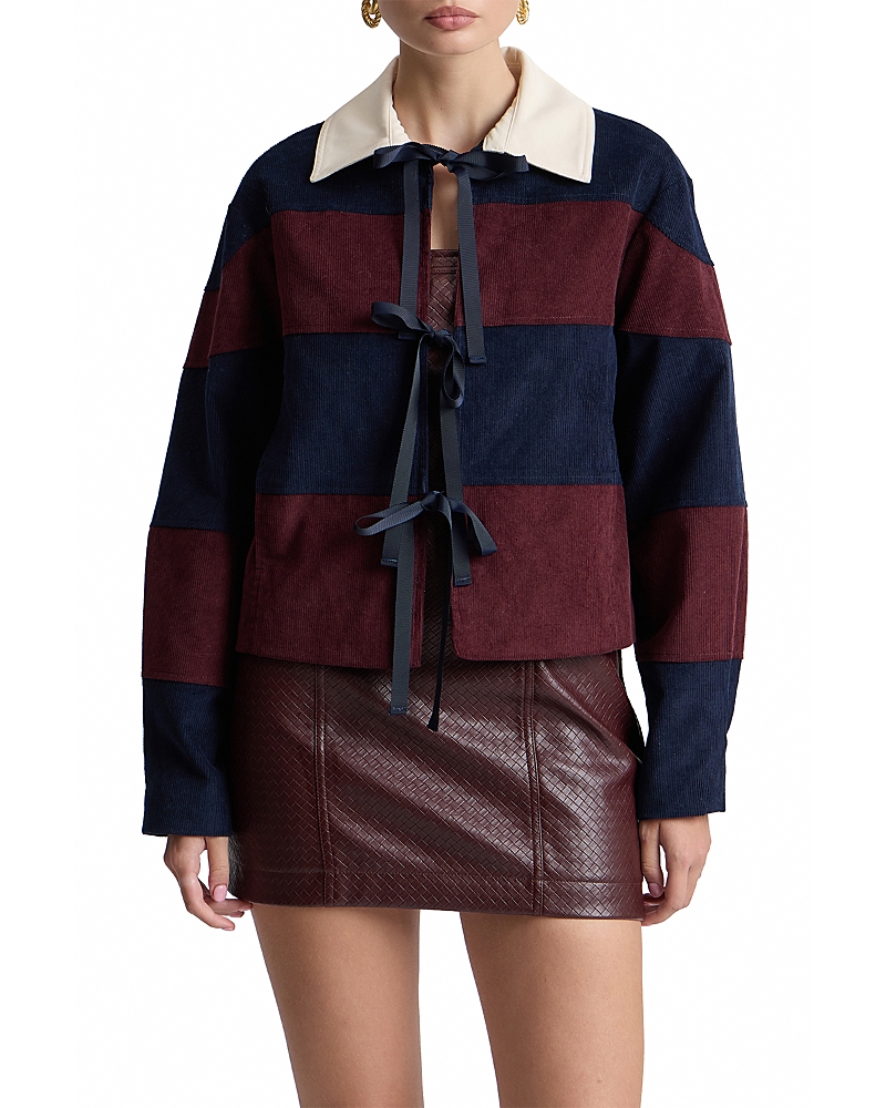 Avec Les Filles Tie Front Corduroy Jacket
