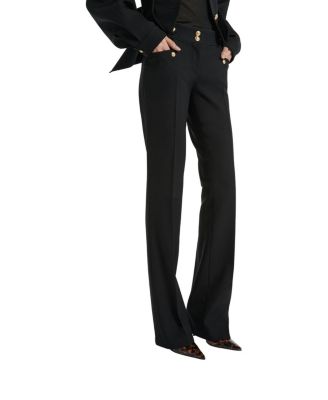 Balmain Pleated Wool Gabardine Trousers