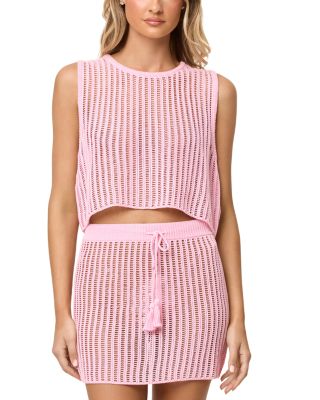 Santer Crochet Cover Up Crop Top