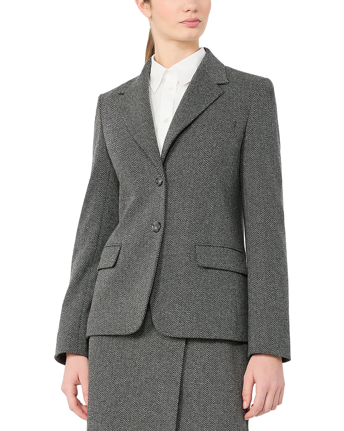 Weekend Max Mara Wkdferoce Chevron Knit Blazer