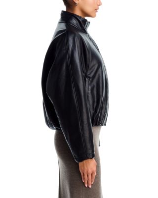 Faux Leather Bomber Jacket - Exclusive - thumbnail 5