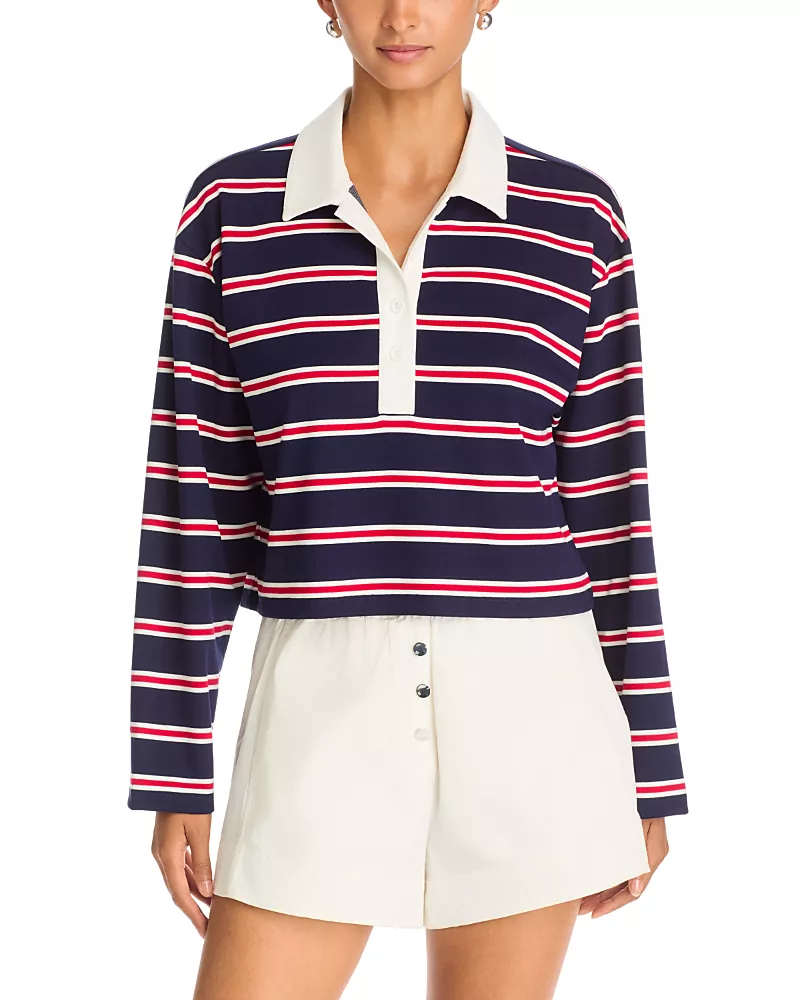 Aqua Striped Polo Shirt - Exclusive