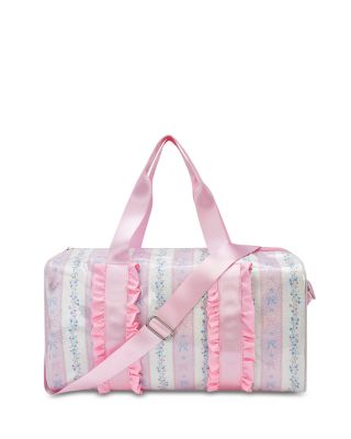 Girls' Floral Stripes Duffel Bag - Little Kid, Big Kid