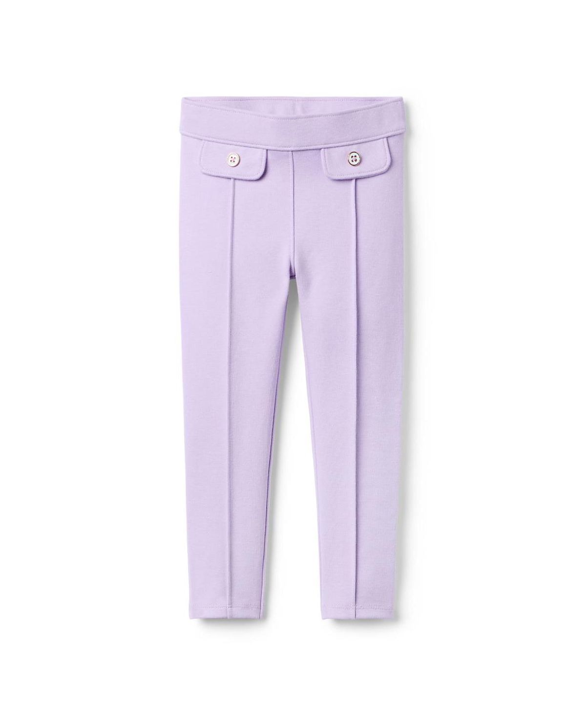 Janie and Jack Girls' Seamed Button Ponte Pant - Baby, Little Kid, Big Kid