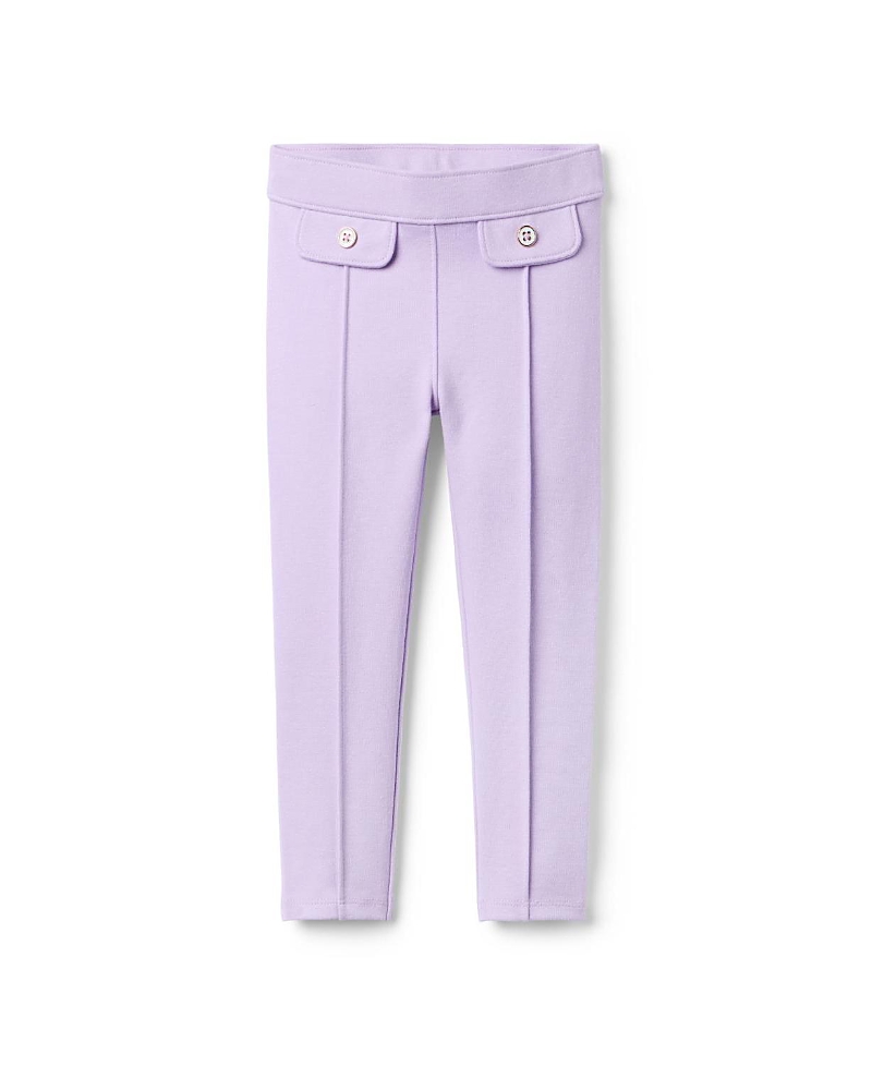Janie and Jack Girls' Seamed Button Ponte Pant - Baby, Little Kid, Big Kid