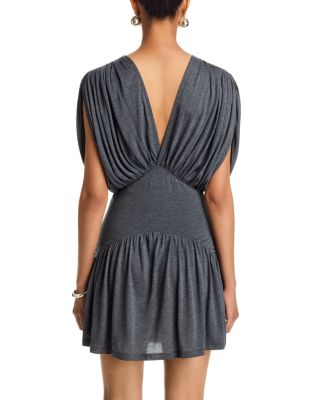 Daro V Neck Draped Sleeve Mini Dress - thumbnail 4