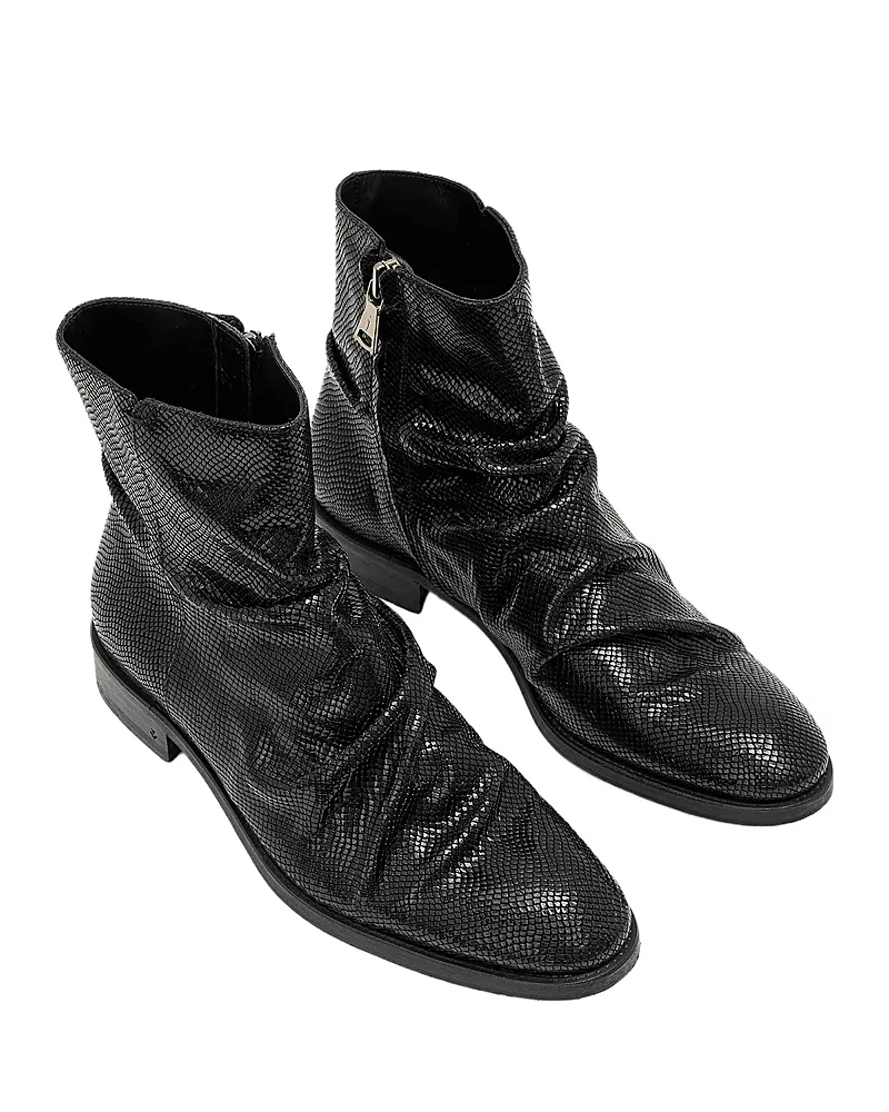 John Varvatos Men's Morrison Sharpei Leather Slouch Boots