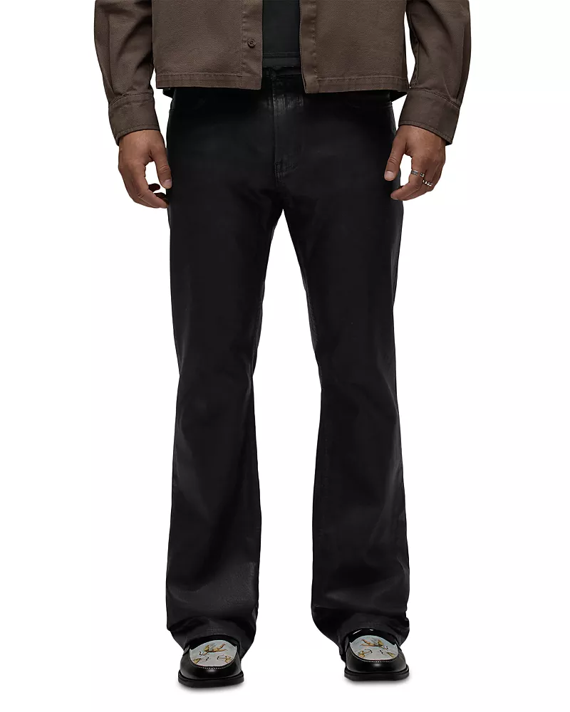 Hudson Walker Kick Flare 34 Jeans in Coated Phantom
