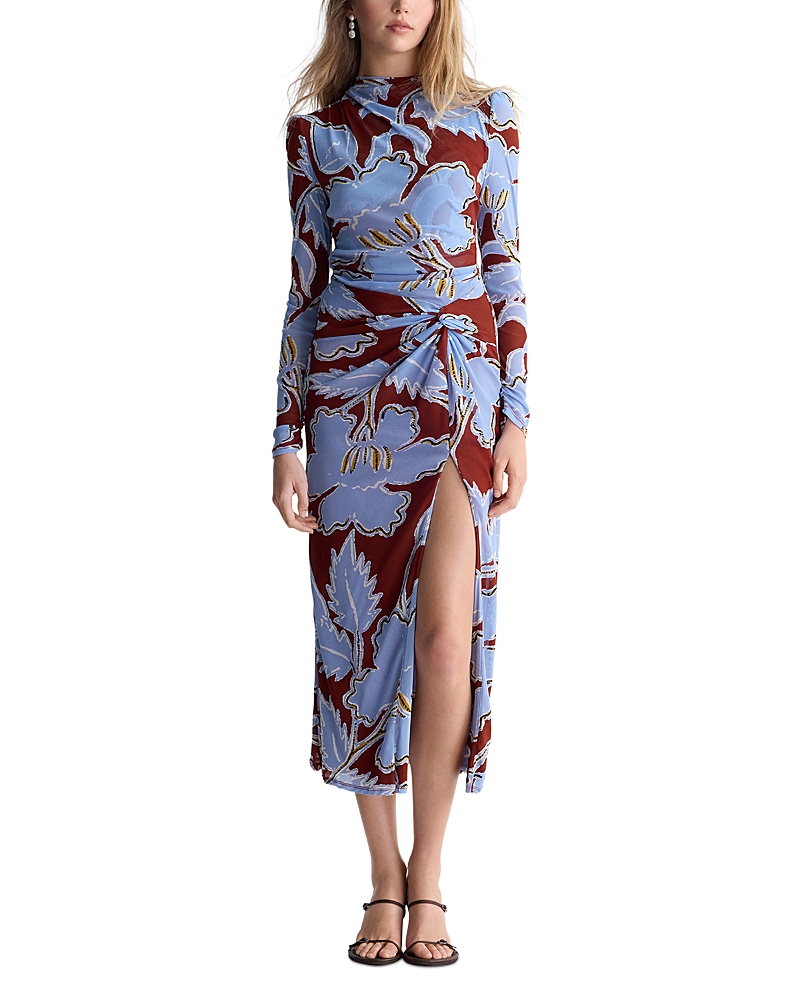Diane von Furstenberg Amadis High Neck Long Sleeve Dress