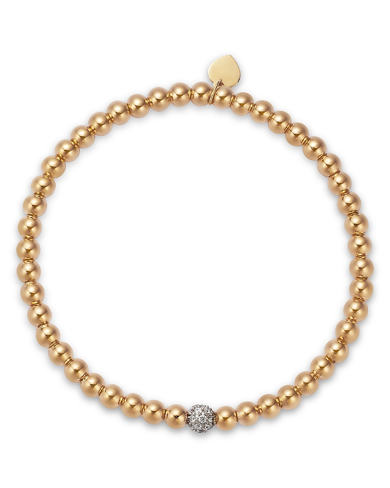 Bloomingdale's Fine Collection Diamond Beaded Flexible Bracelet in 14K Yellow Gold, 0.20 tcw