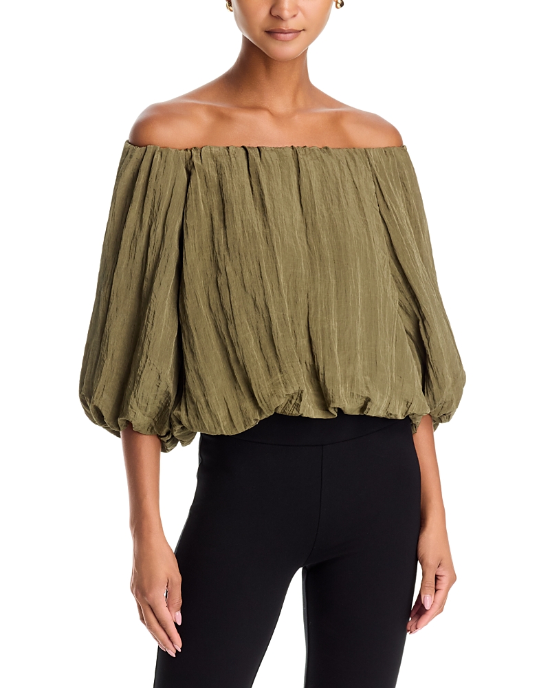 Simkhai Anni Off-the-Shoulder Blouson Top