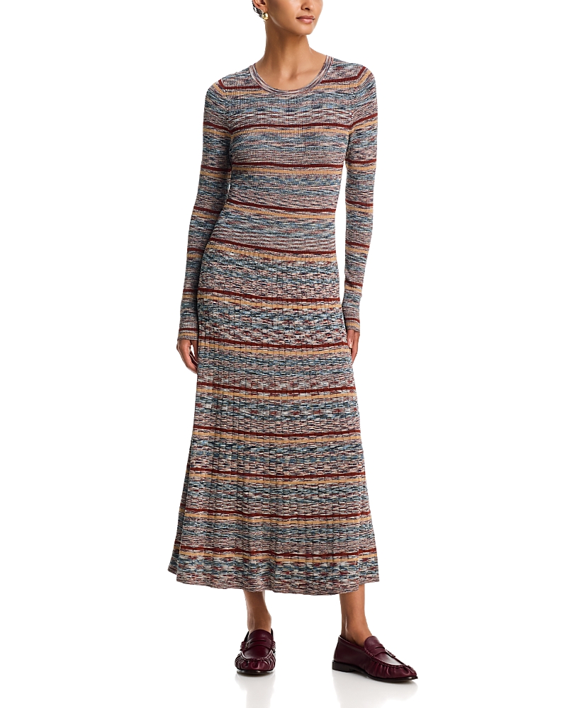 Veronica Beard Nami Long Sleeve Knit Midi Dress