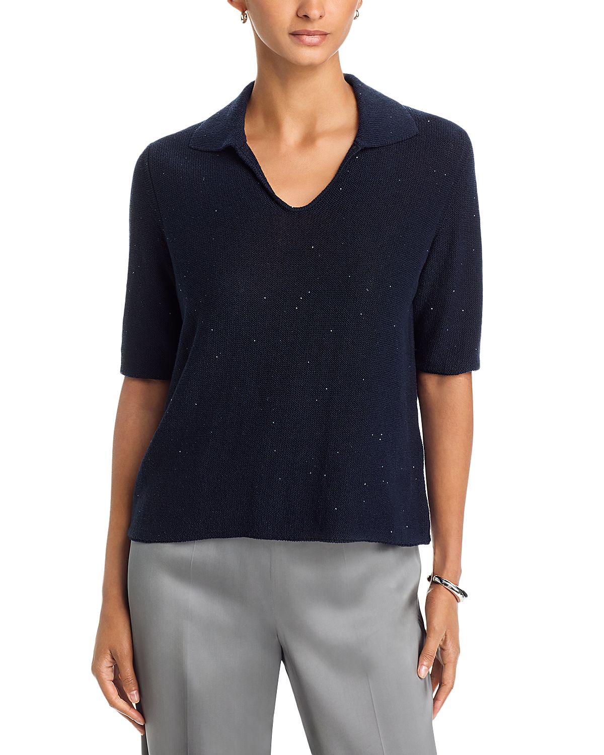 Fabiana Filippi Embellished Johnny Collar Sweater
