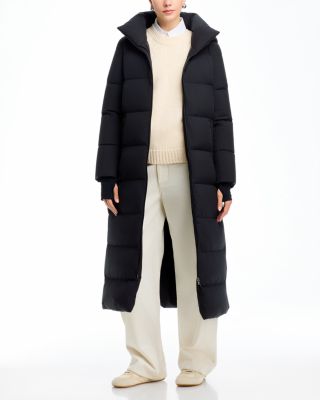 Hooded Quilted Maxi Coat