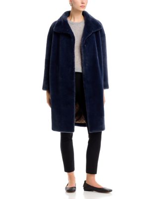 Faux Fur Mid Length Coat