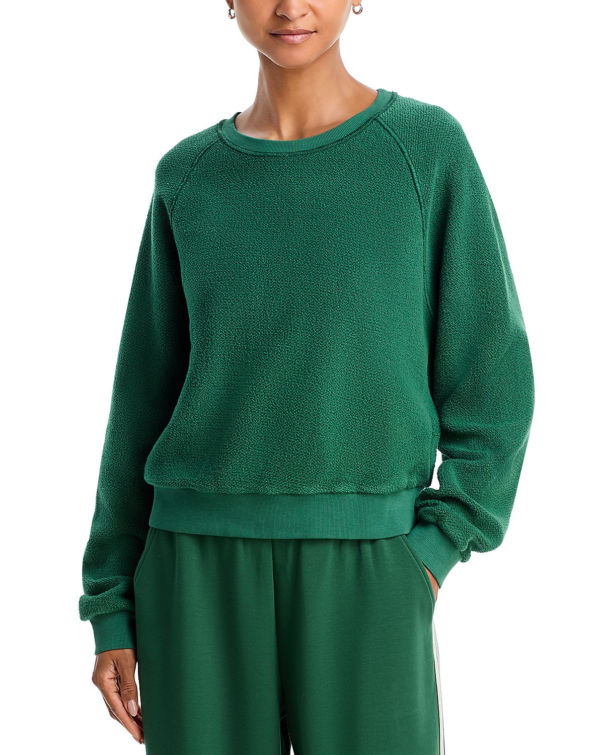 Aqua Reverse Fleece Cotton Sweatshirt - Exclusive