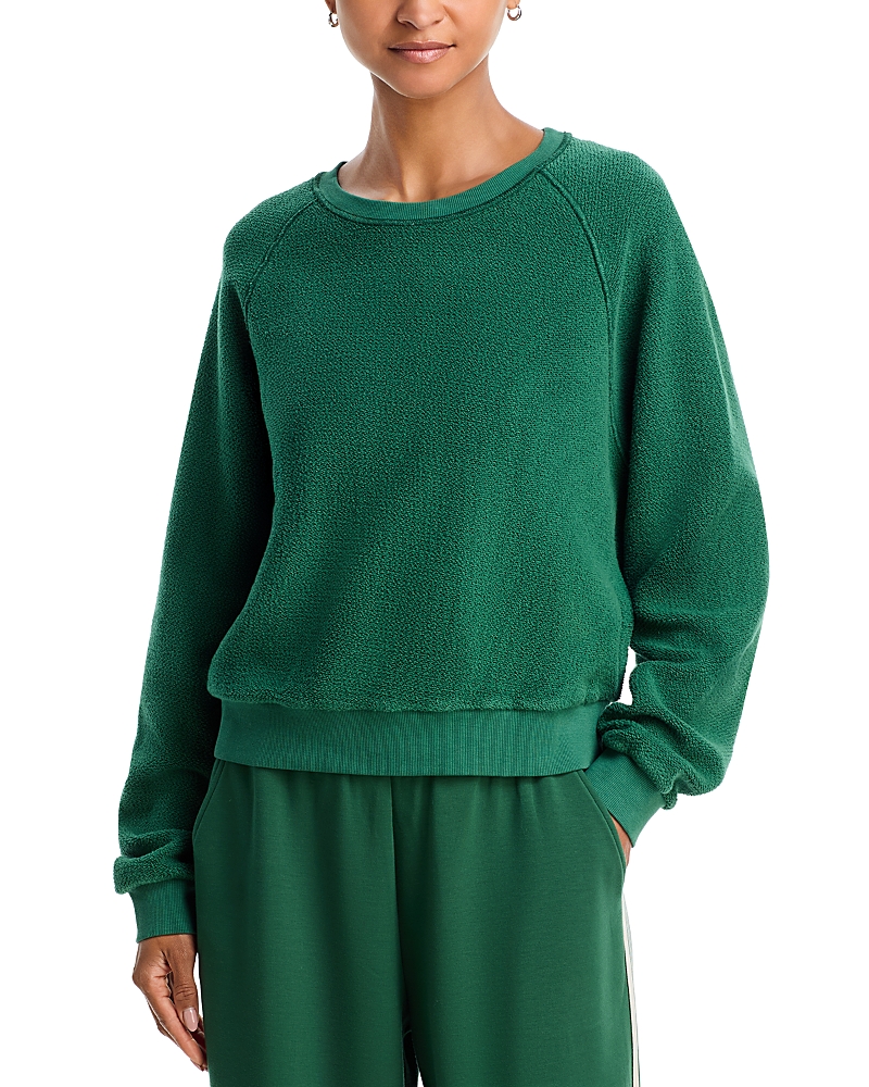 Aqua Reverse Fleece Cotton Sweatshirt - Exclusive