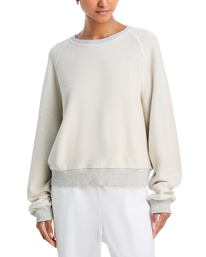 Aqua Reverse Fleece Cotton Sweatshirt - Exclusive