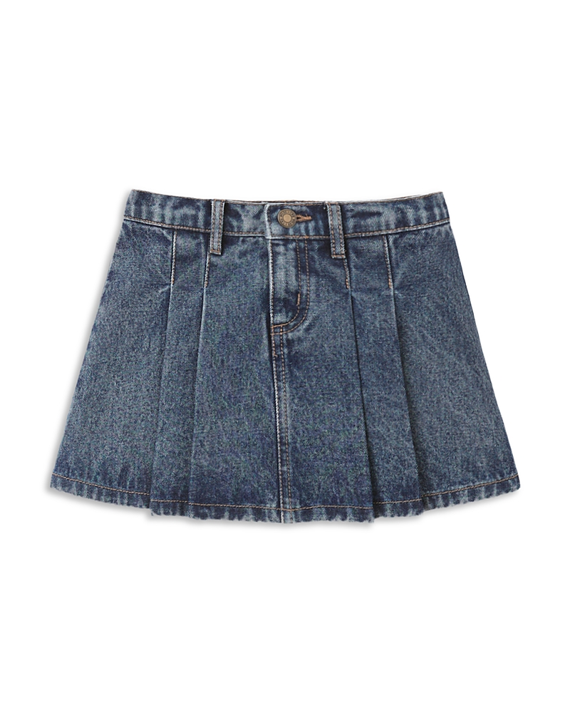Rylee + Cru Girls' Pleated Indigo Denim Skirt - Little Kid, Big Kid
