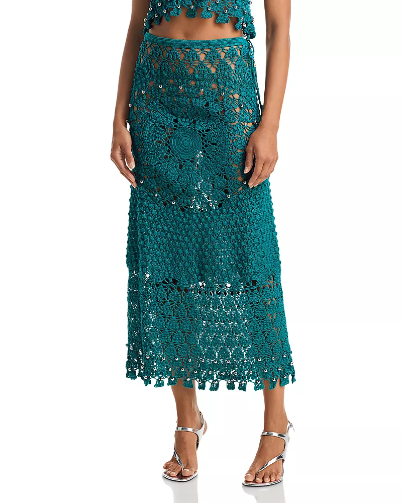 Rabanne Beaded Crochet Skirt