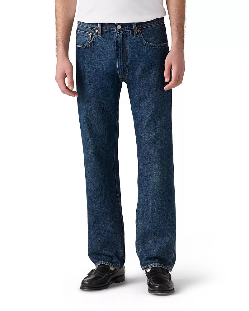 Levi's 555 Relaxed Straight Fit Cotton Jeans in Check The Score