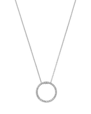 Bloomingdale's Fine Collection Diamond Circle Pendant Necklace in 14K Gold, 0.50 tcw
