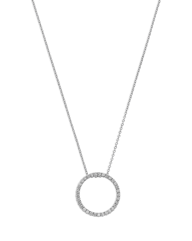 Bloomingdale's Fine Collection Diamond Circle Pendant Necklace in 14K Gold, 0.50 tcw