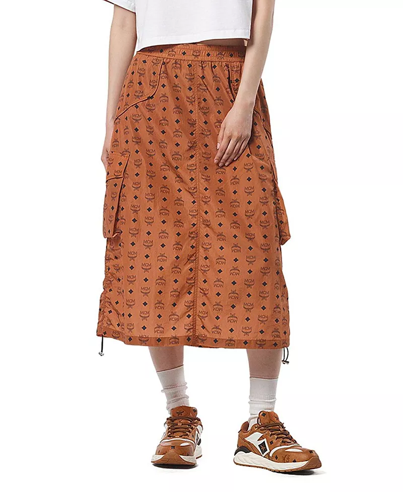 Mcm Monogram Print Skirt in Econyl