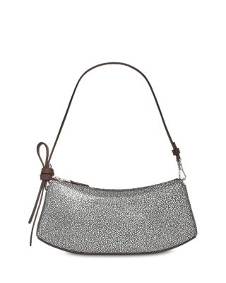 Loop Metallic Dot Suede Pochette Bag