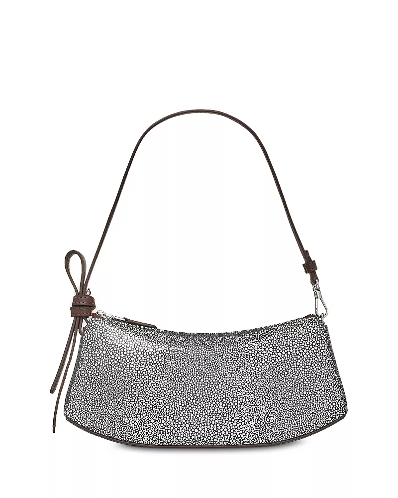 kate spade new york Loop Metallic Dot Suede Pochette Bag