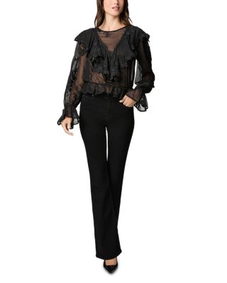 High Rise Laurel Canyon Jeans in Black Shadow - thumbnail 2