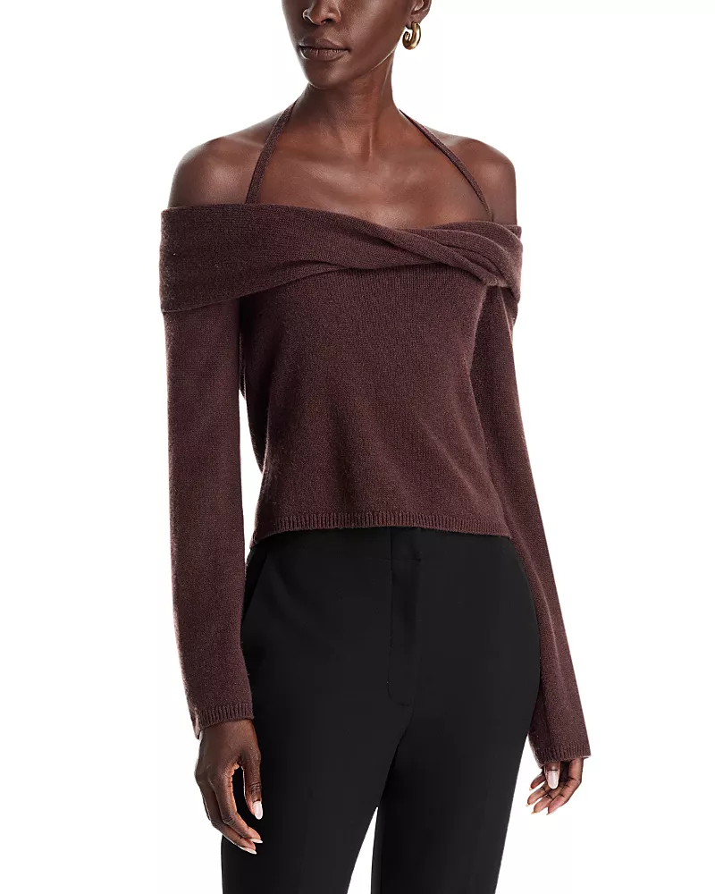 Simkhai Cambria Wool and Cashmere Off-the-Shoulder Top