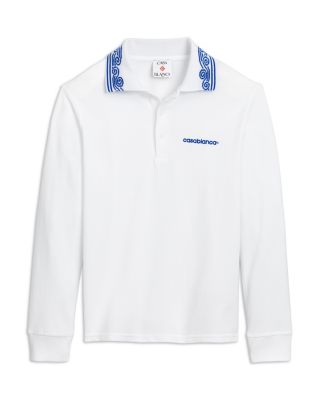 Girls' Wave Collar Long Sleeve Polo Shirt - Little Kid, Big Kid
