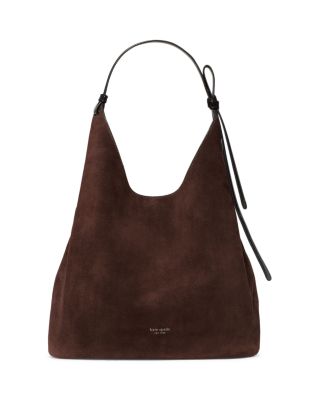 Loop Large Suede & Crackle Patent Leather Carryall Bag