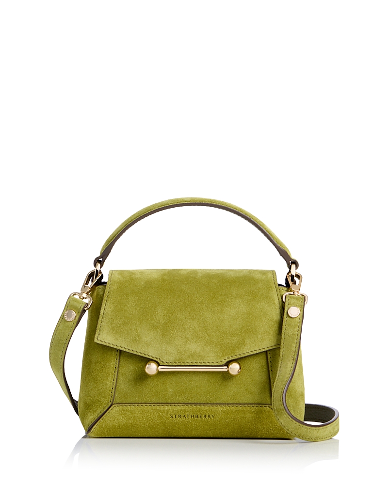Strathberry Mosaic Nano Suede Shoulder Bag