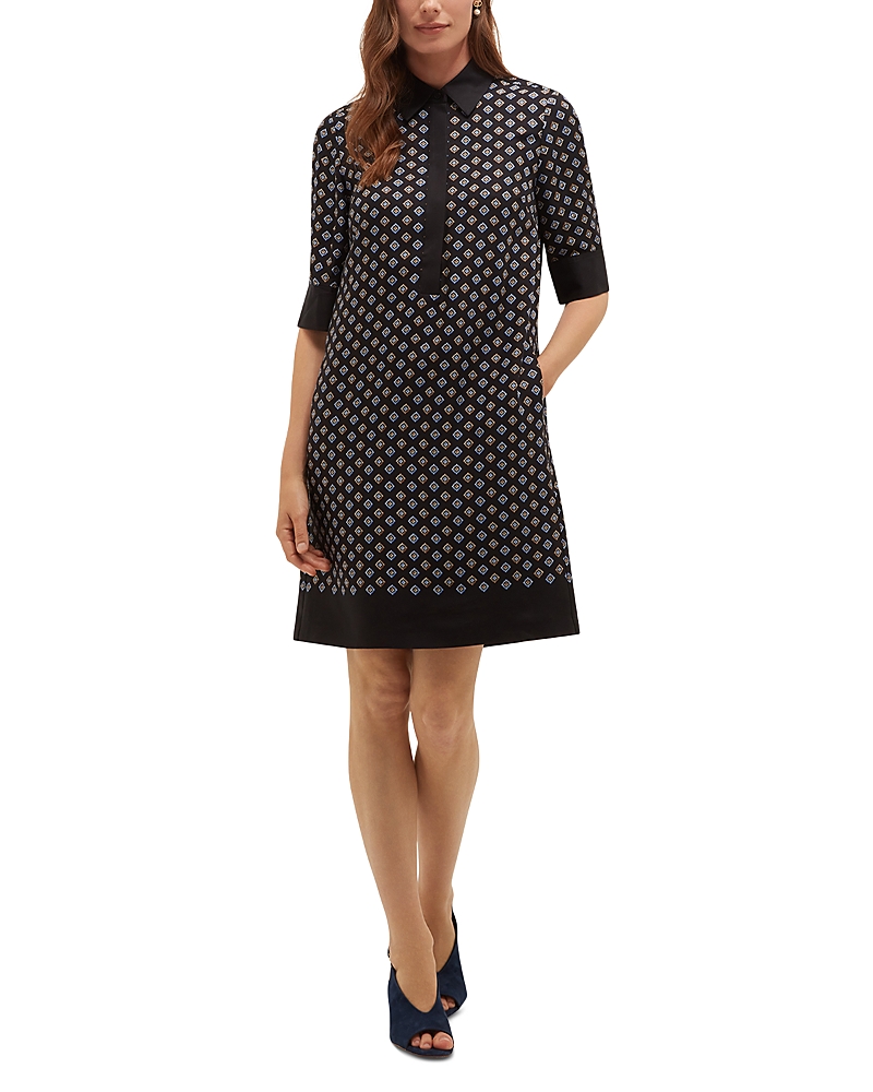 Hobbs London Marciella Printed Elbow Sleeve Shift Dress