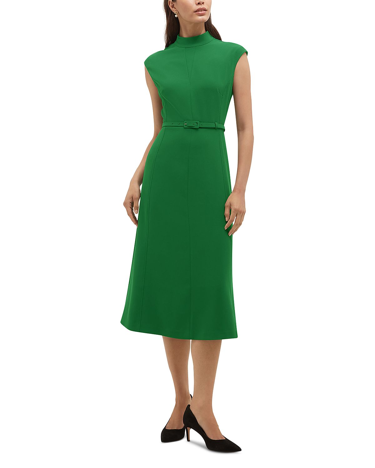 Hobbs London Petites Mae Belted Turtleneck Dress