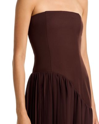 Strapless Curved Seam Maxi Dress - Exclusive - thumbnail 3