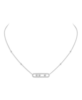 Messika Diamond Move Pave Necklace in 18K Gold, 16.5, 0.7 tcw